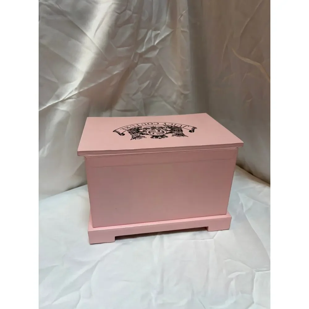 Vintage Juicy Couture Pink & Black Striped Jewelry Box